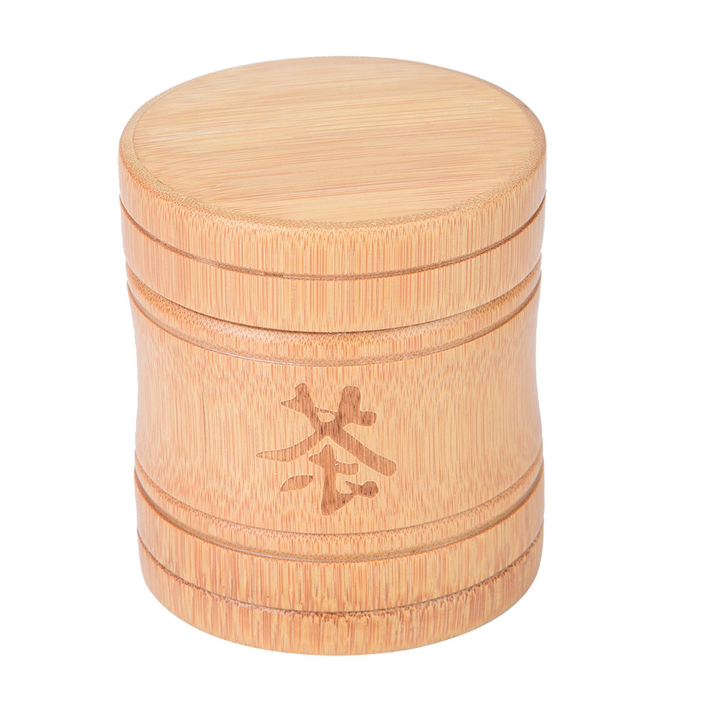 Portable Lightweight Bamboo Tea Jar Storage Holder Container Box