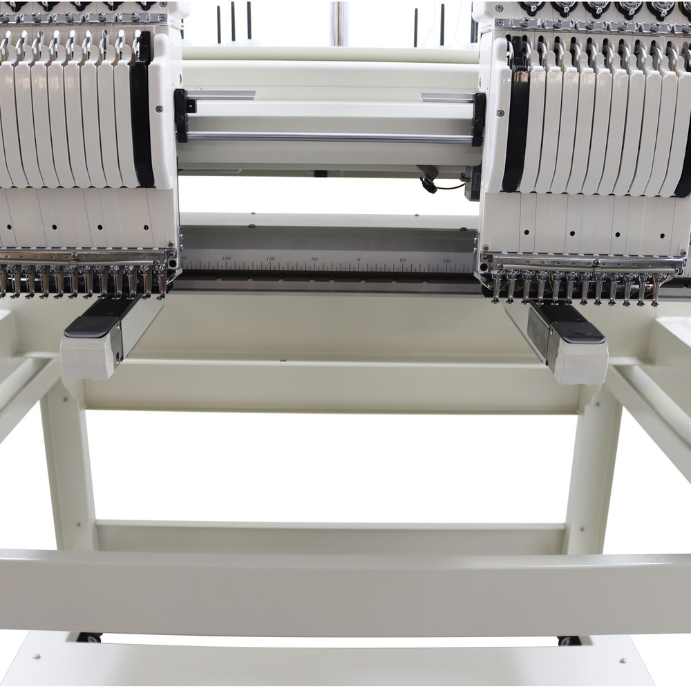 2-head Automatic Computerized Embroidery Machine W/ LCD Touch Screen 12 Needles