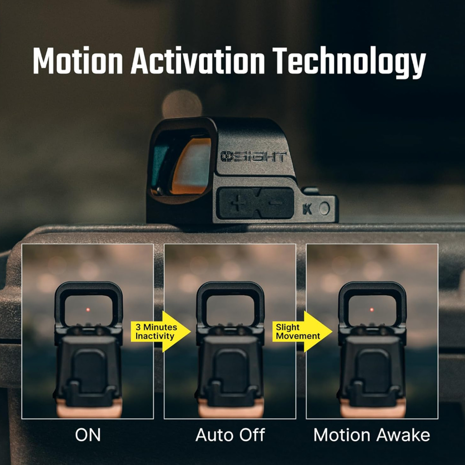 OSIGHT K-RD Red 6 MOA Open Reflex Sight  RMSc Footprint