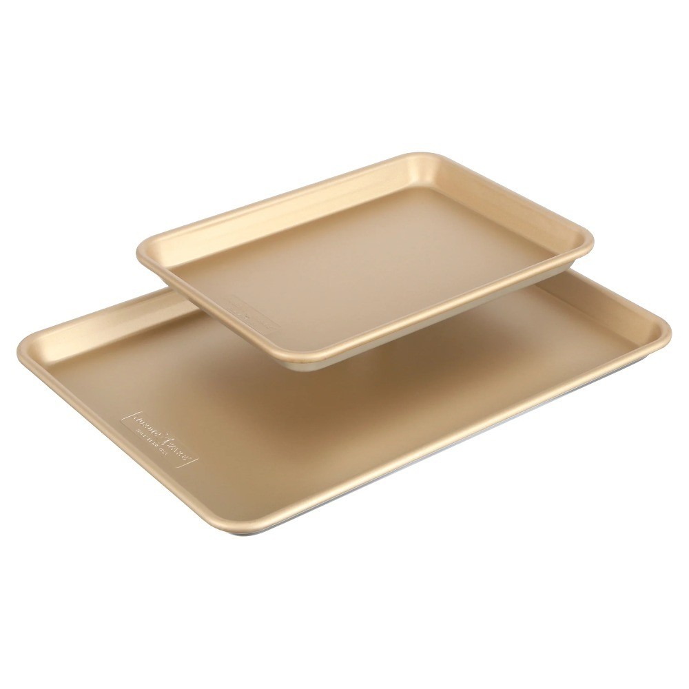 Nonstick Baking Sheets 2-Pack Reusable Cookie Sheets for Oven Baking