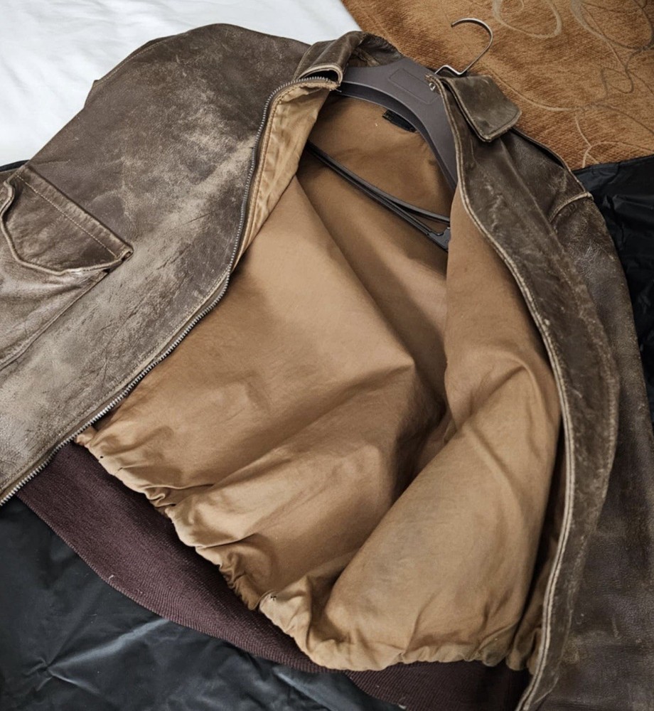 WWII Painted 8th Air Force A-2 A2 Bomber Flight Jacket