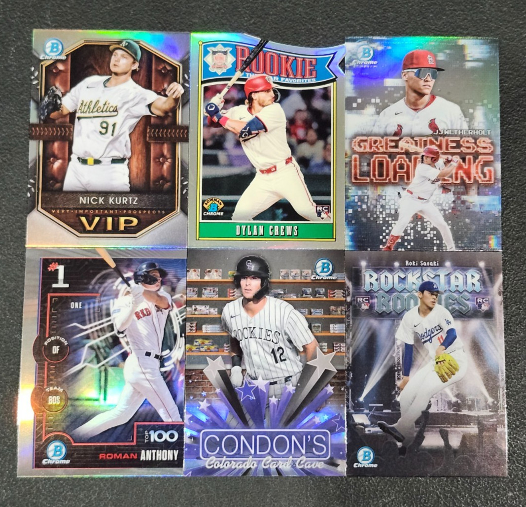 2025 Bowman INSERTS with Chrome and Rookies You Pick the Card