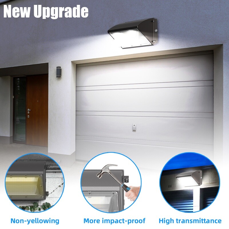 2Pack 150W Led Wall Pack Light Dusk to Dawn Commercial Outdoor Security Lighting