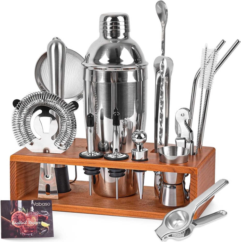 Bartender Kit with Stand, Cotail Shaker Set for Home Bar,