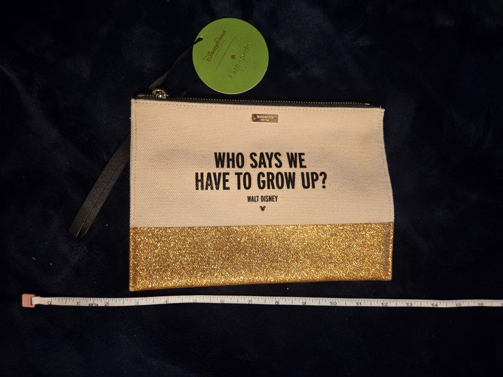 Walt Disney Kate Spade Who says we have to grow up? glitter pouch Clutch Purse