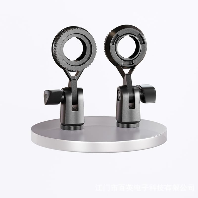 ThtRht 2 Pack Condenser Microphone Clip Holder with 7/8'' Thread Mount Black