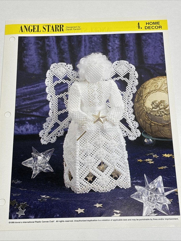 Angel Starr Annie's Attic Plastic Canvas Pattern Page