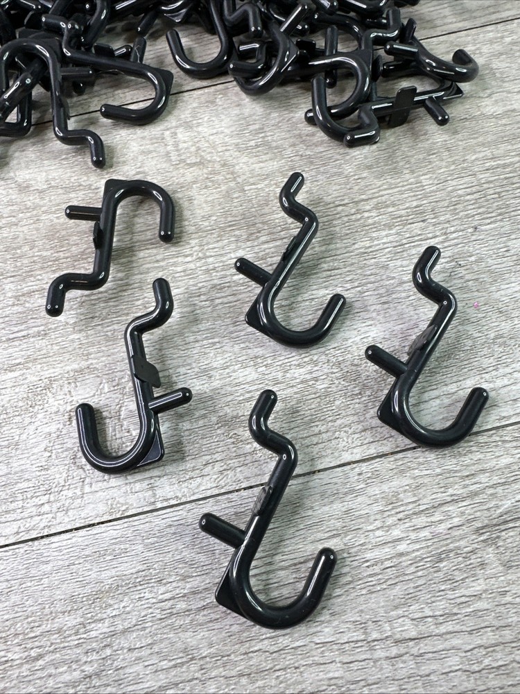 Plastic Pegboard Hooks for peg boards 80-86 pieces Black