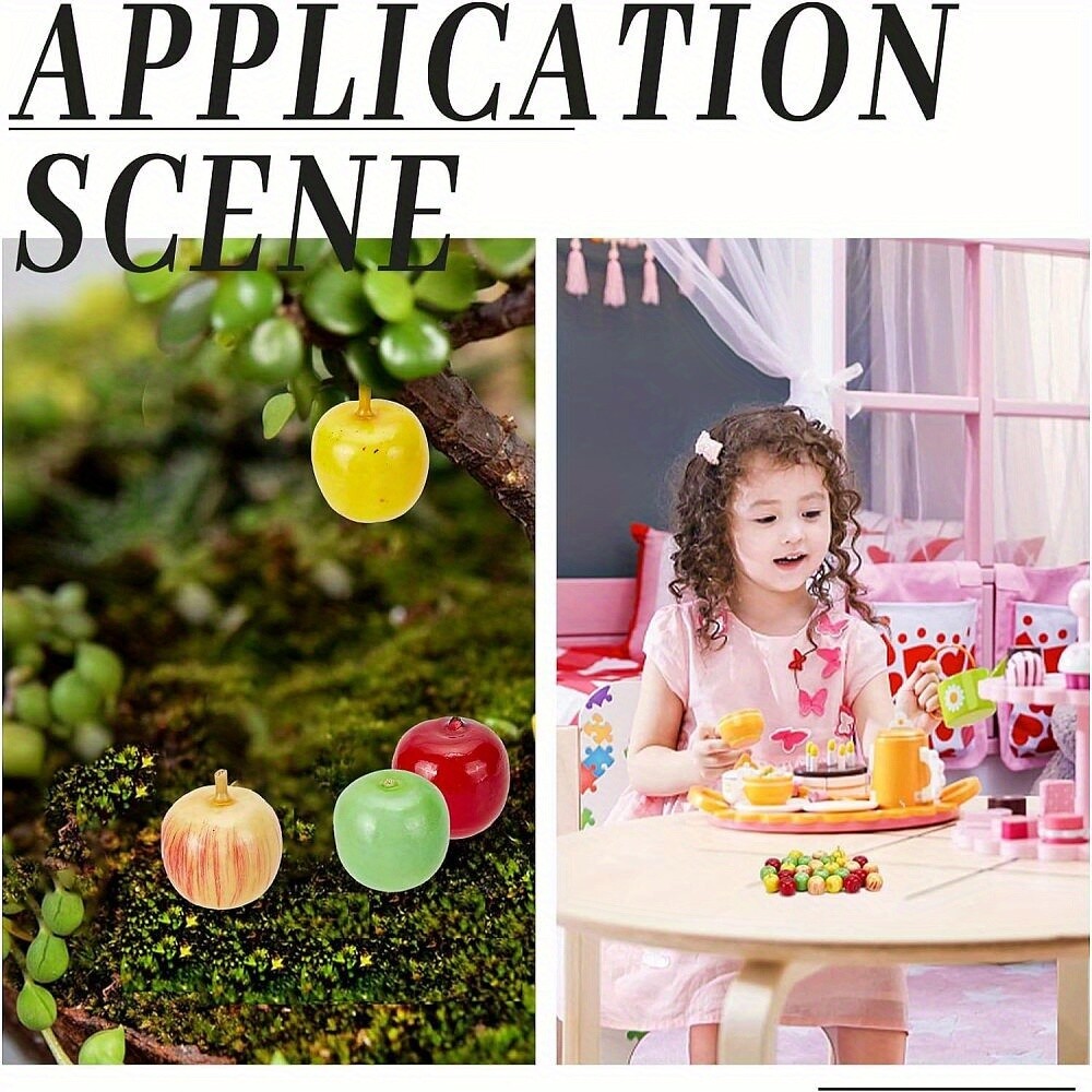 1bag 60pcs 4 styles istic Fake Fruit Artificial Mix Mini Artificial