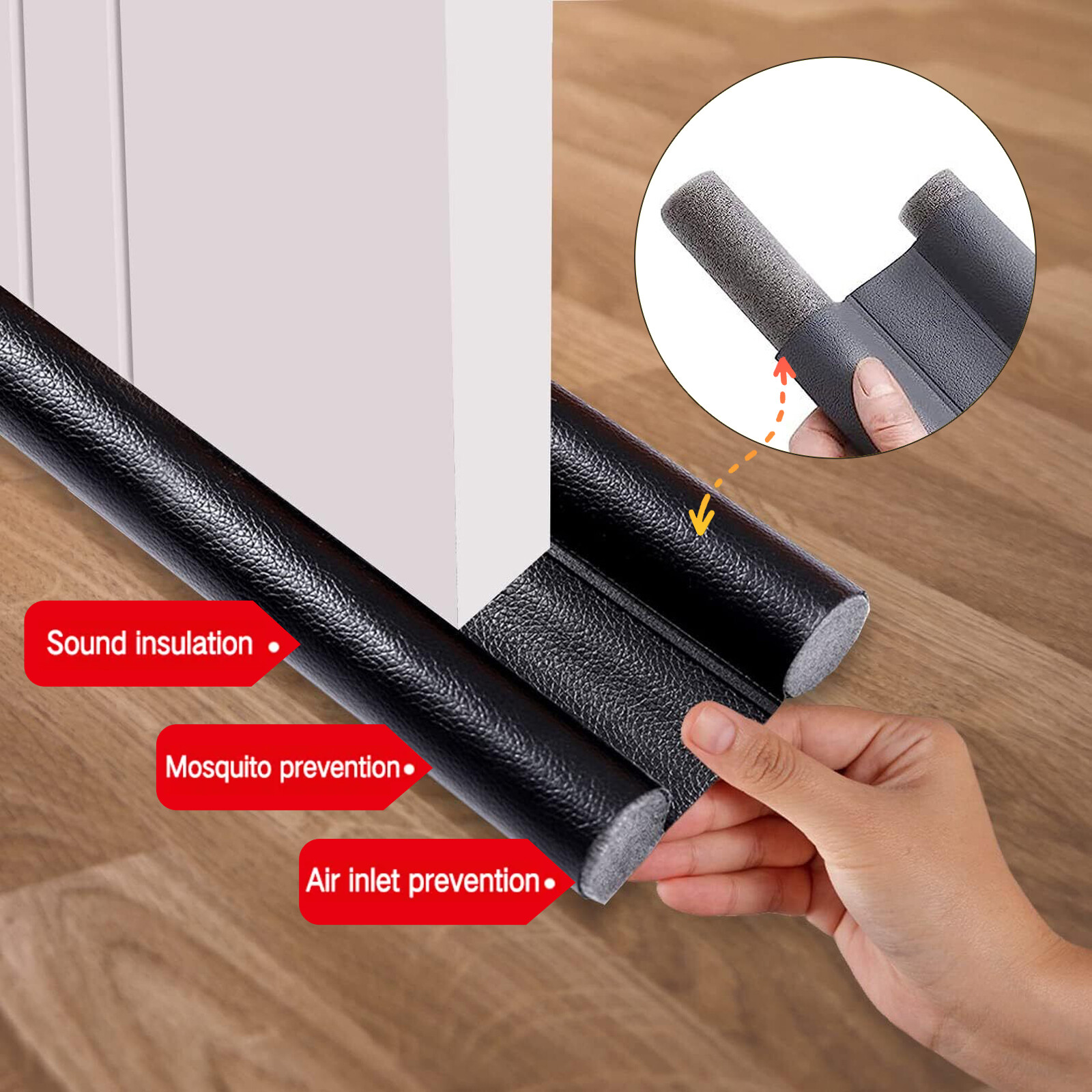 Door Bottom Seal Strip Stopper Under Door Draft Guard Stopper Soundproof Strip