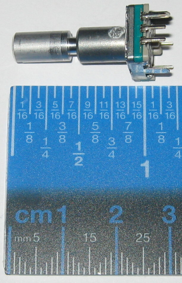 Alps Endless Rotation Vertical 30 Detent Encoder w/ Mom N.O. SPST Push Switch