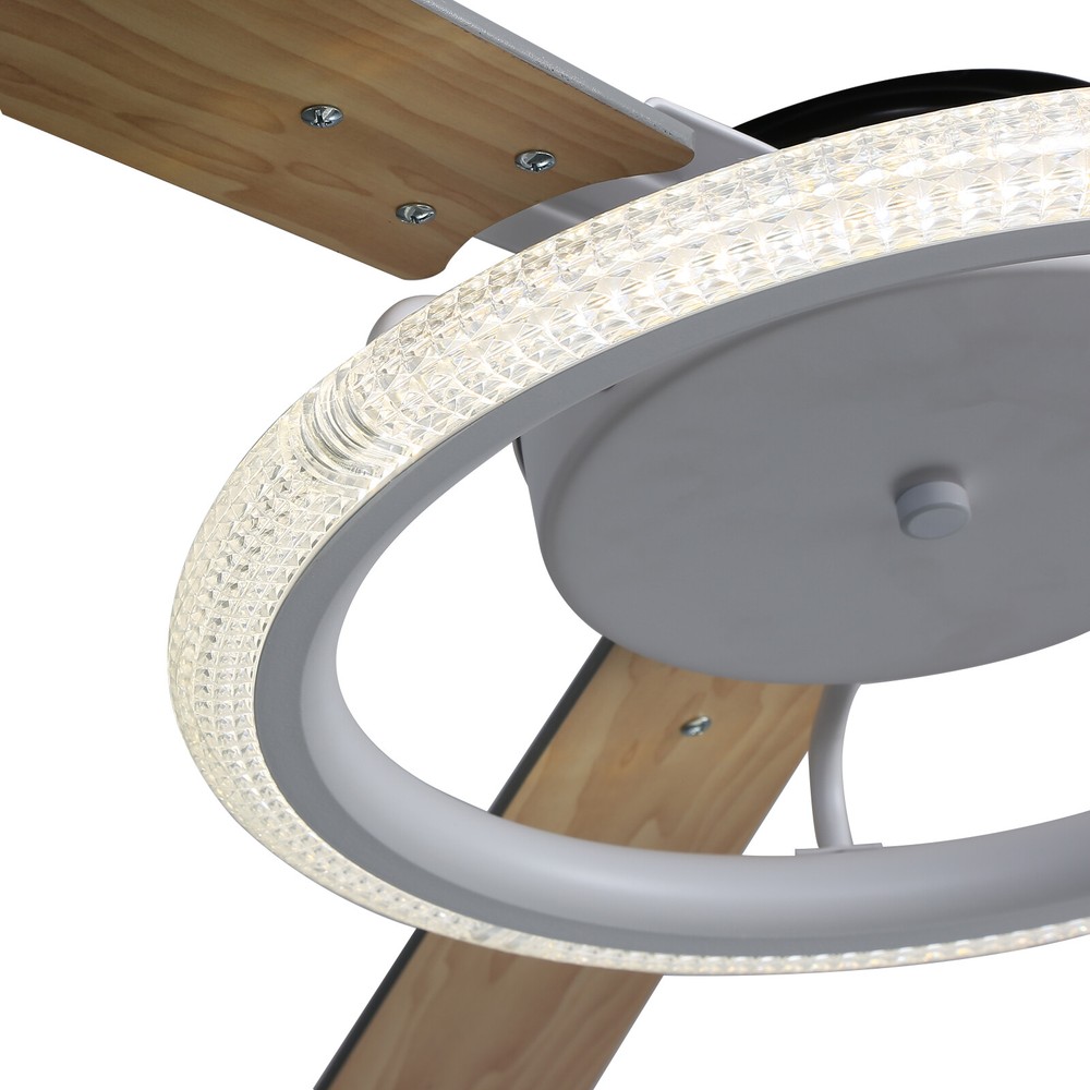 Ceiling Fan W/ Remote Control Quiet Motor DC Ceiling Fan & LED Light Adjustable