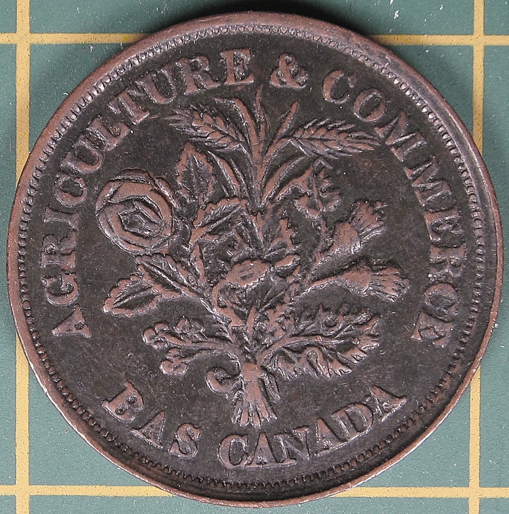 c.1838 Lower Canada Un Sou Token LC-5A5