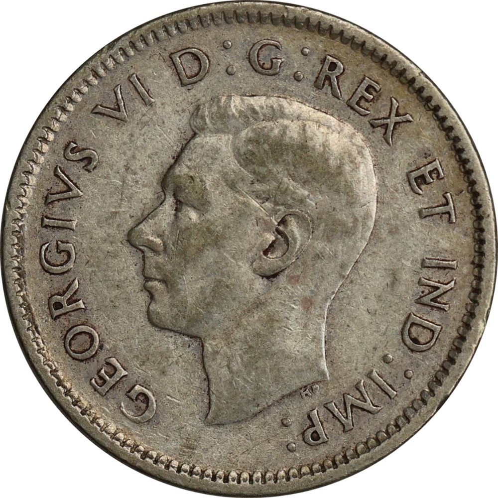Canada 1920 - 1952 Silver 10 cents - Random Date