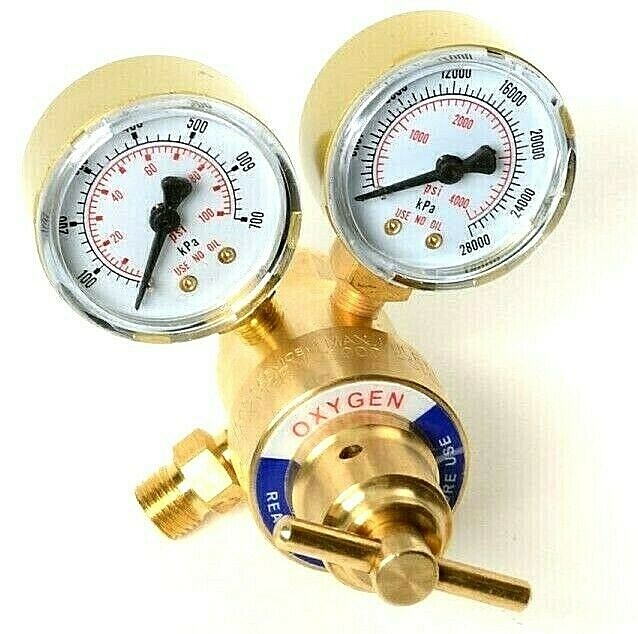 Oxygen Gas Welding Regulator Pressure Gauge Victor Type CGA540 Solid Brass
