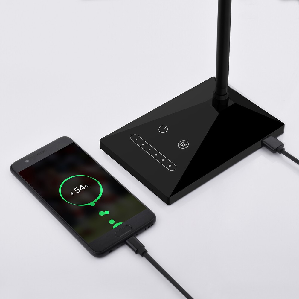 5 Modes 72 LED Touch Sensor Desk Lamp Table Light Eye-Caring Reading USB Port