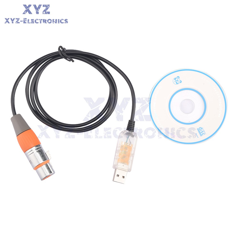 USB to DMX Interface Adapter Cable Stage Light PC DMX512 Controller Dimmer DMX