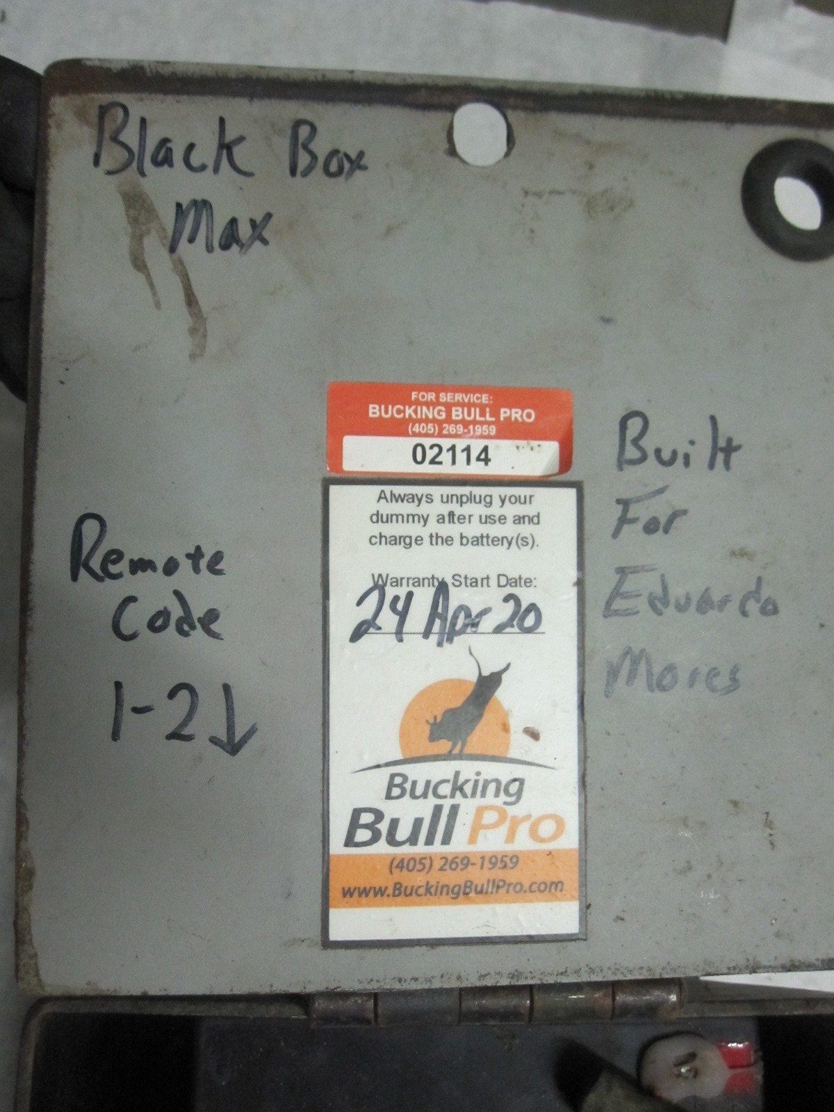 Bucking Bull Pro Black Box Max Remote Dummy Release 12V Rodeo Flank Trip