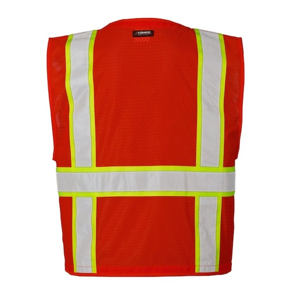 Kishigo B103-S-M High-Visibility Vest,Zipper,Red,S/M