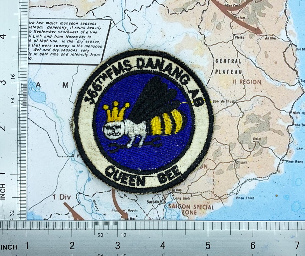 Patch , 366TH FMS DA NANG PATCH , QUEEN BEE Patch , z