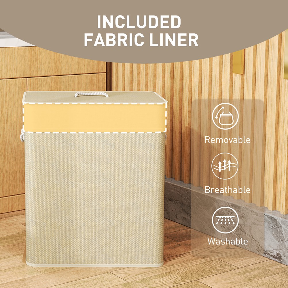 Laundry Hamper Cabinet Storage Cabinet Natural Cream White