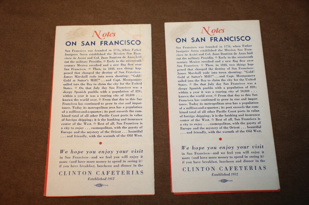 Two Original WW2 Wartime U.S. Homefront San Francisco Map for Service Members