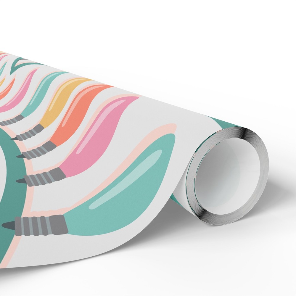 Pastel Christmas Lights Option 2 Wrapping Papers