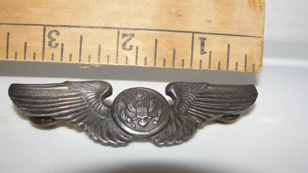 VINTAGE STERLING US ARMY AIRCORE / FORCE LAPEL PIN - WWII