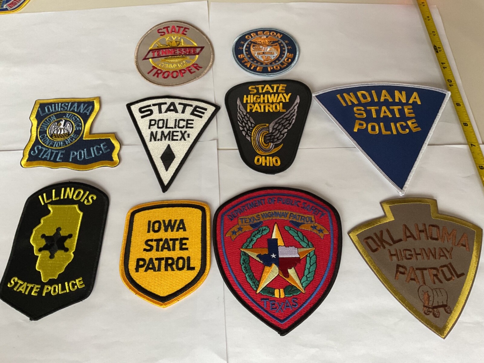Police collectors patch set 50 pieces all different state patches. All New