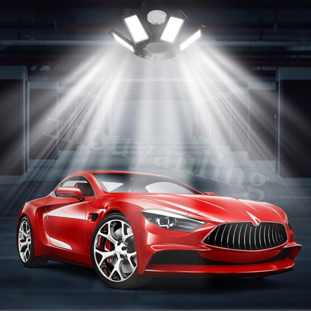 12000000LM LED Garage Light Super Bright Work Shop Ceiling Light Deformable HJ