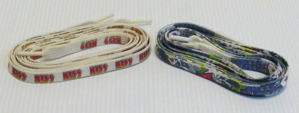 KISS VINTAGE SHOELACES SET OF TWO PAIR 1970'S AS SHOWN IN KISSTORY II