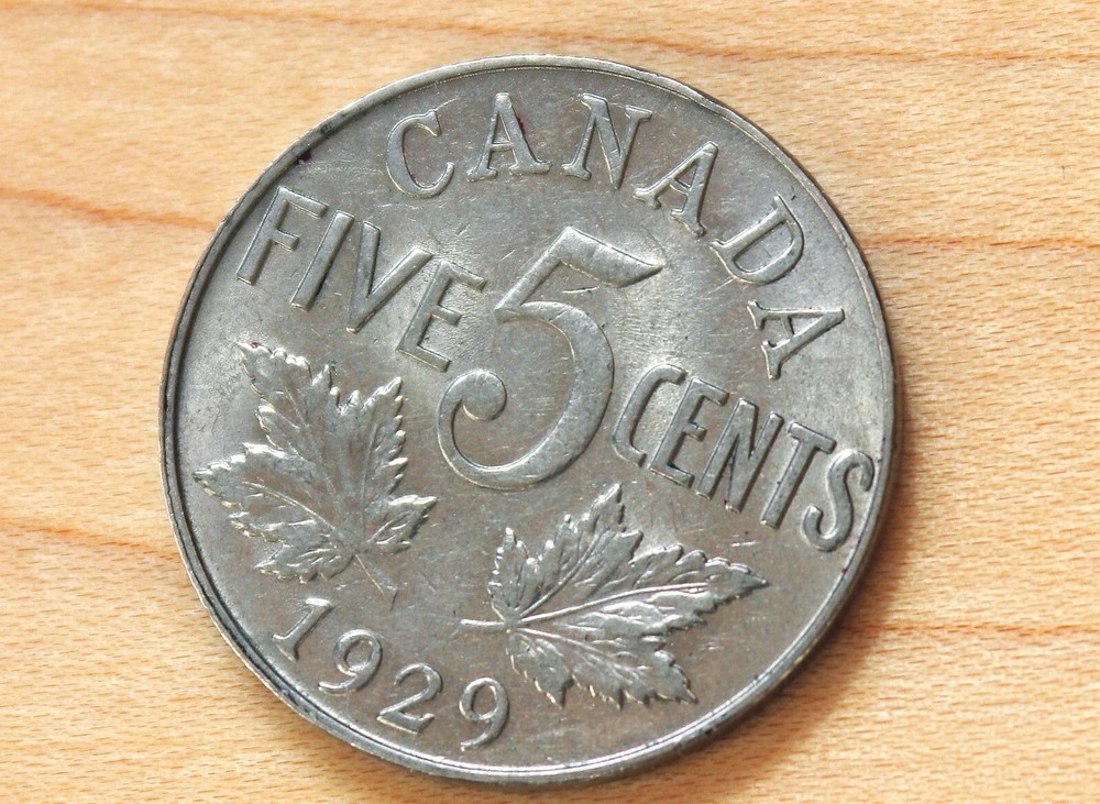 1929 Canada 5 Cents