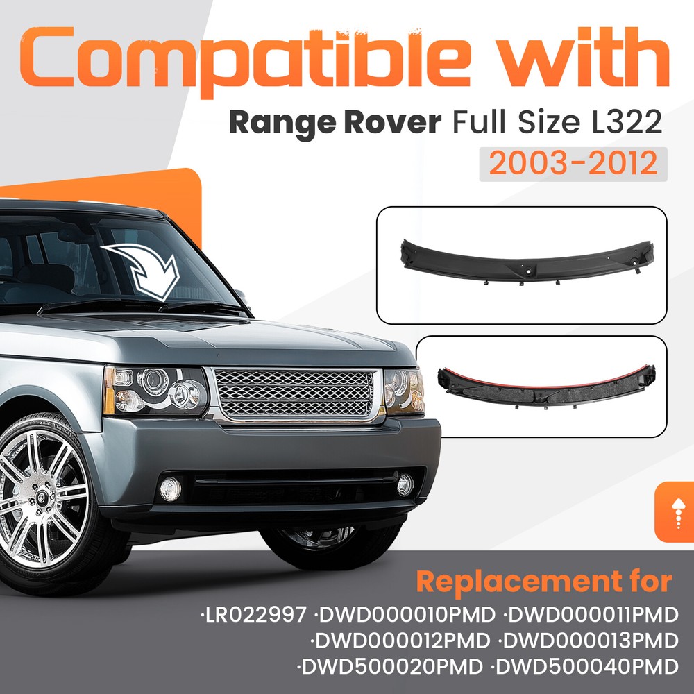 Windshield Wiper Cowl Panel Cover Trim For 2003-2012 Range Rover Full Size L322