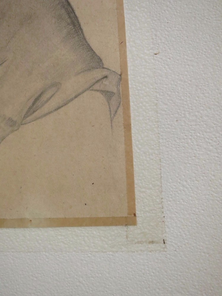 HANDDRAWN GRAPHITE ~ FEMALE PORTRAIT / 8 X 9"