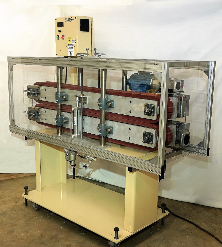 AMS 6" x 60" Plastic Extrusion Puller Dual Air Cylinder, 4 Post Setup