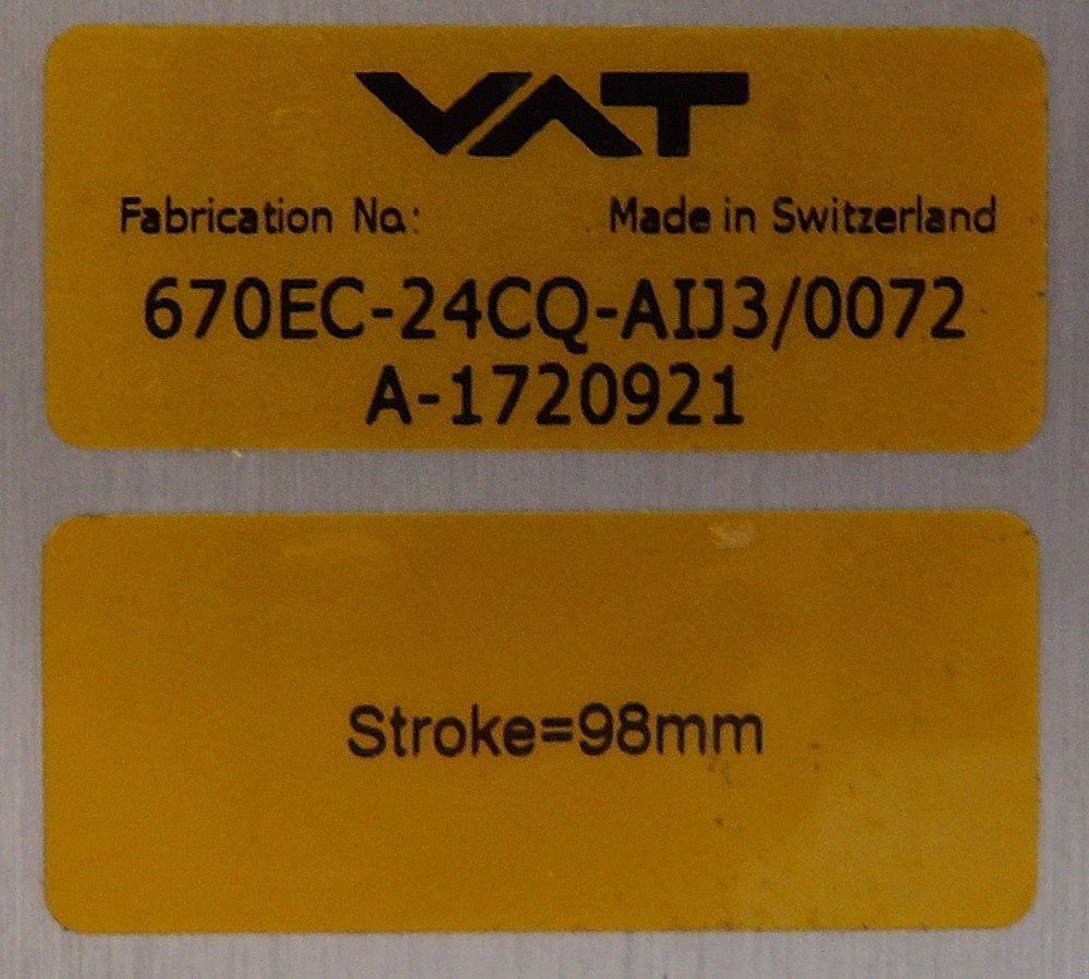 VAT 670EC-24CQ-AIJ3 External Controller Module Working Surplus