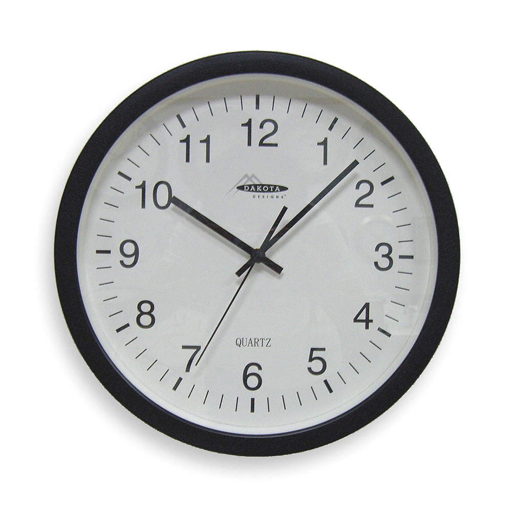 GRAINGER APPROVED 2CHZ4 Analog Clock,Plastic,14" Diameter 2CHZ4