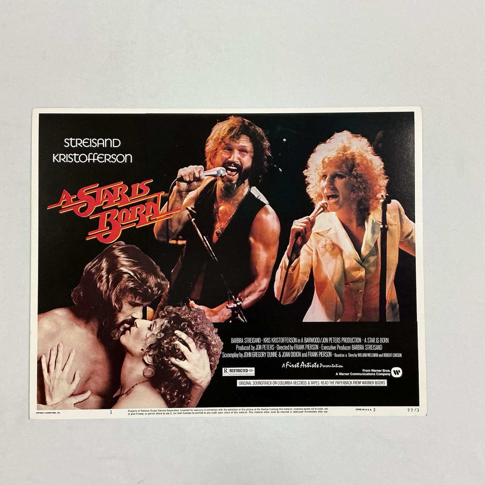 1977 A Star Is Born Original 11x14” Title Lobby Card Barbara Streisand