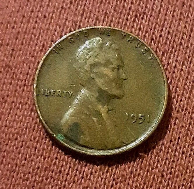 1951 lincoln wheat penny MULTIPLE ERRORS