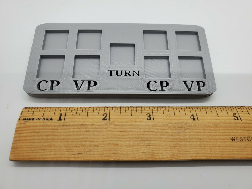 3D Printed Point Counter. Victory, Command Points, Turn # Tracker