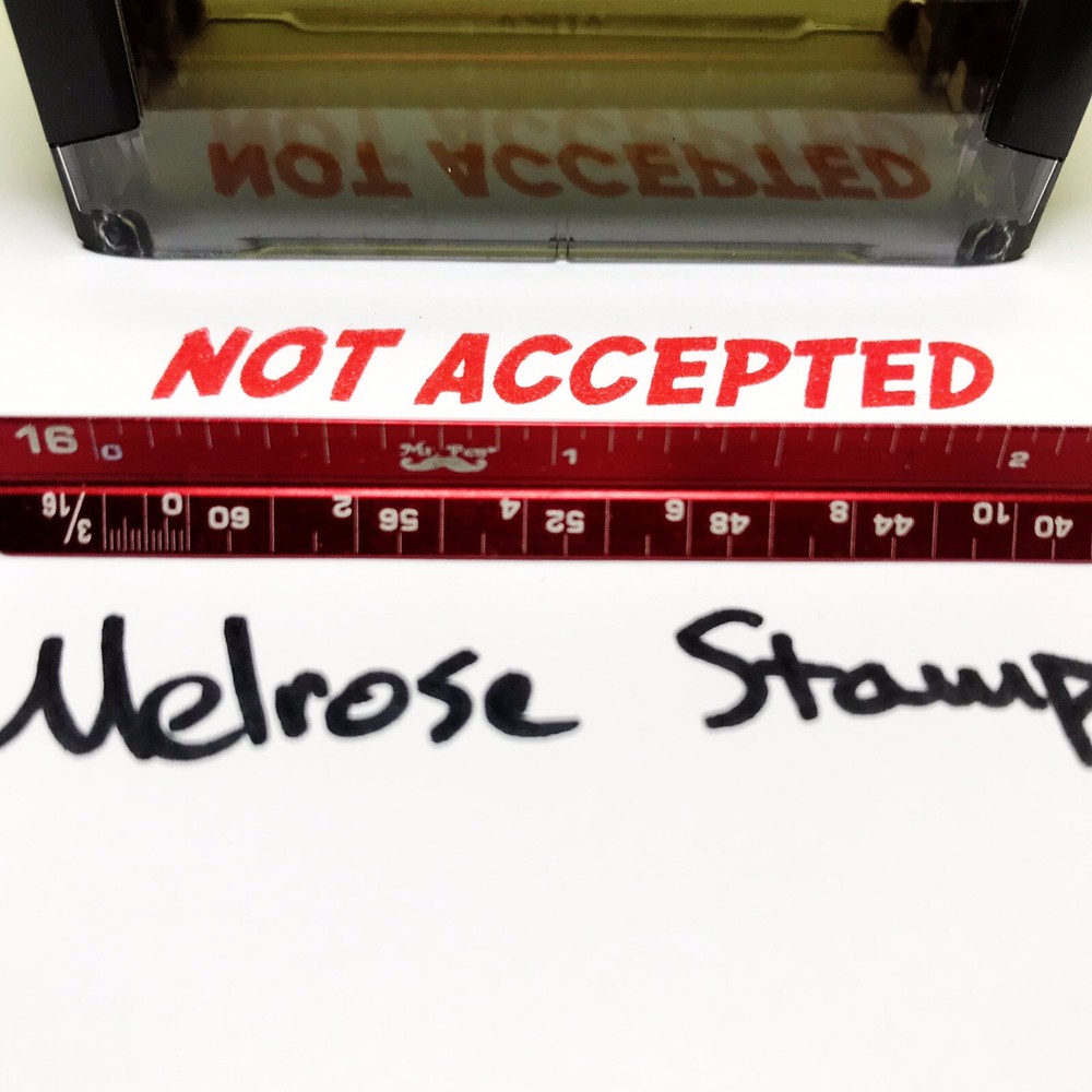 Not Accepted Rubber Stamp Red Ink Self Inking Ideal 4913