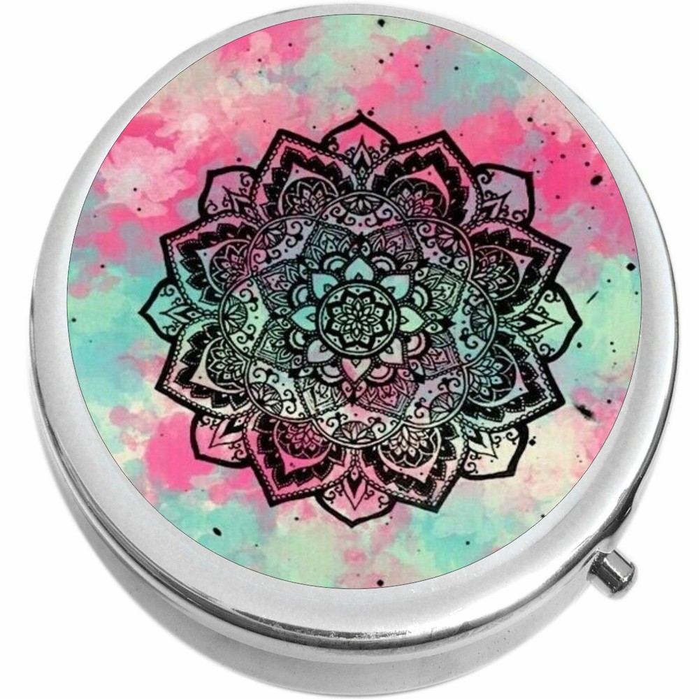 Mandala Medicine Vitamin Compact Pill Box
