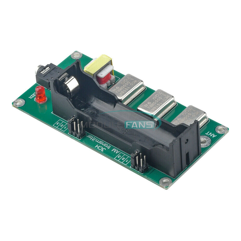 3-Channels AM Transmitter 1MHz 3MHz 5MHz Finished Board w/ Antenna & Audio Cable