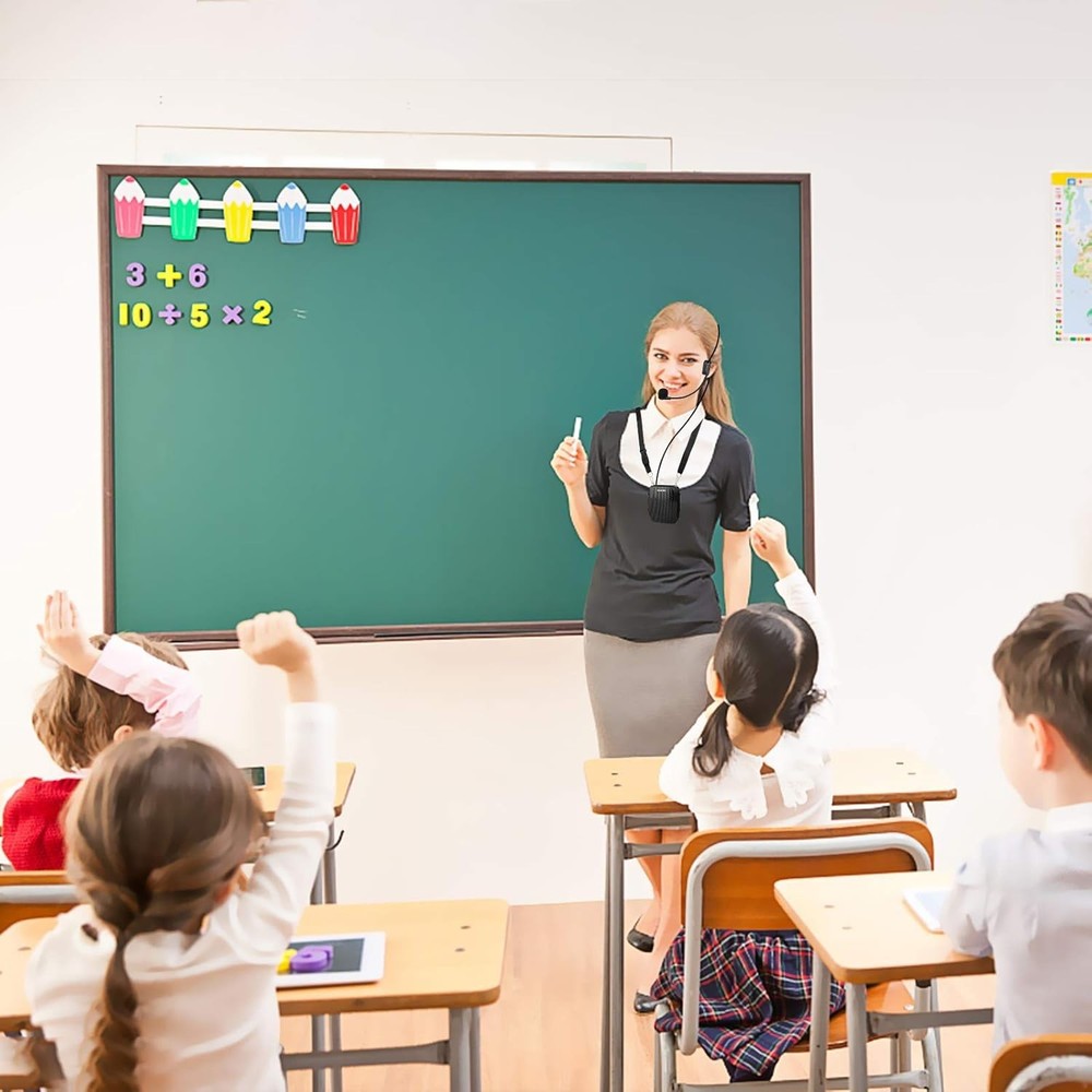 Compact Rechargeable Mini Voice Amplifier with Wired Mic - Perfect for Educators