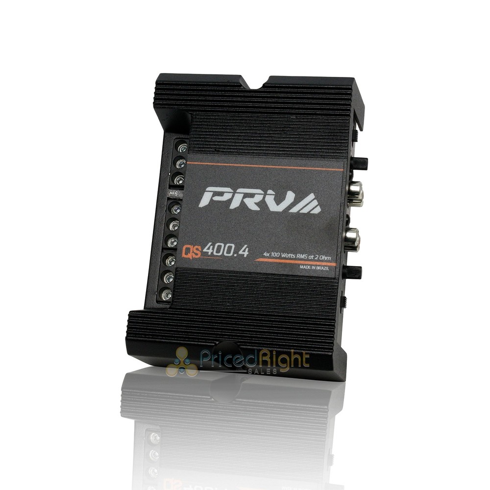 PRV Audio QS400.4 2 Ohm Mini Compact 4 Channel Full Range Class D Amplifier