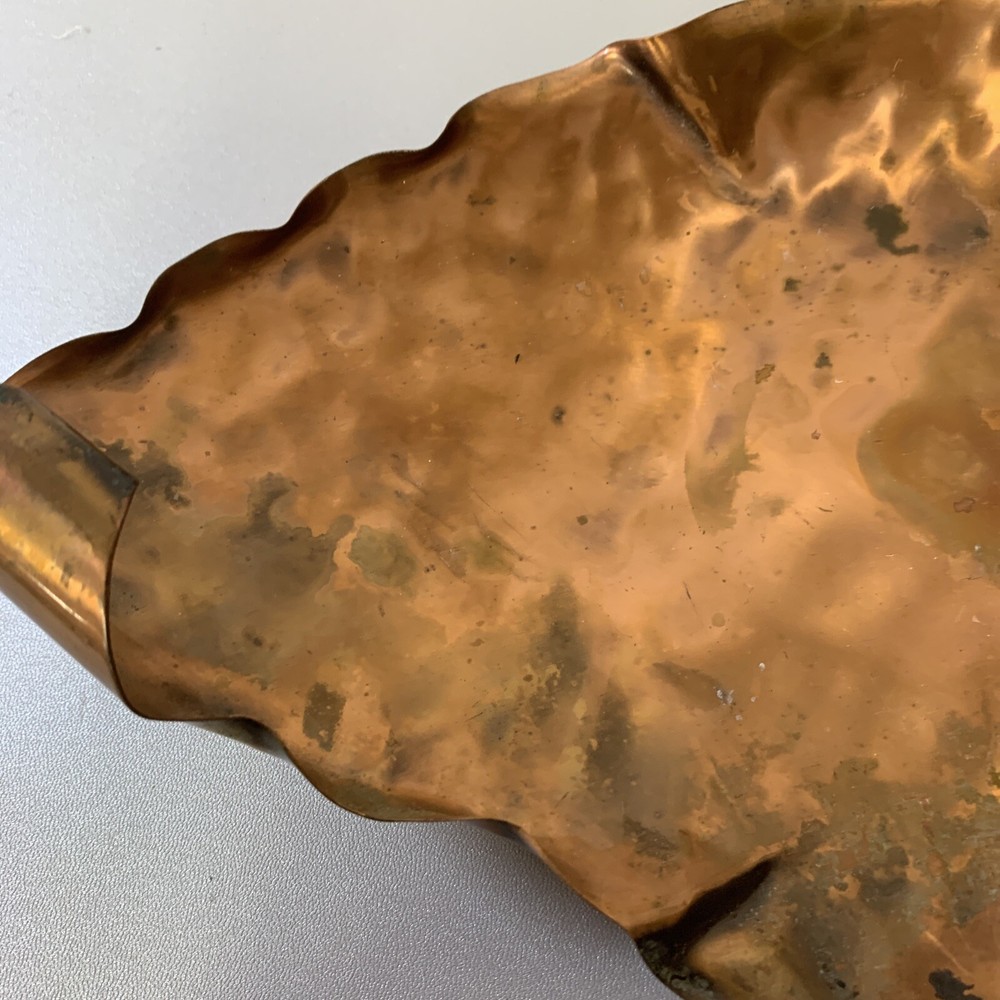 Gregorian Hammered Copper Serving Plate