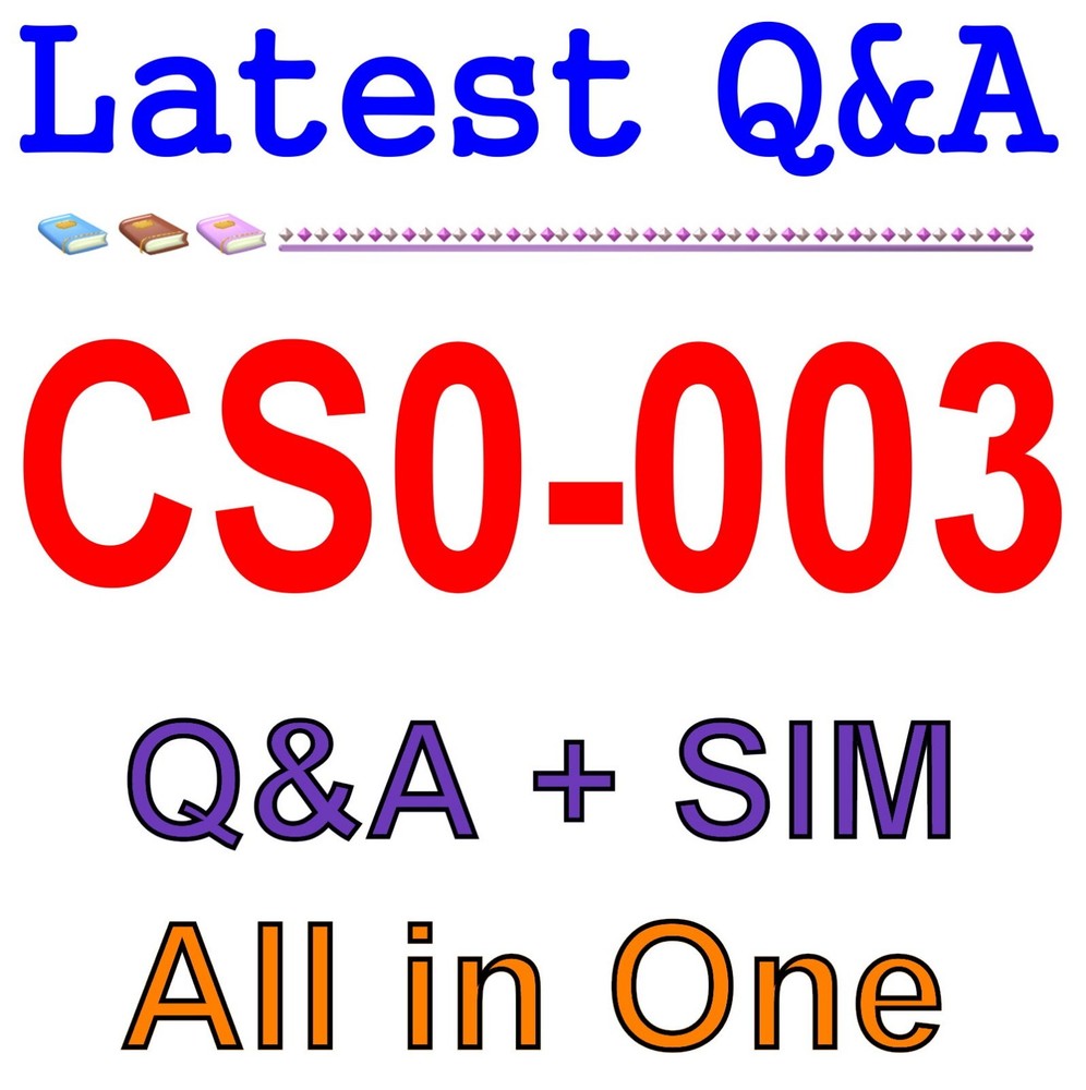 Cybersecurity Analyst CySA+ CS0-003 Exam 498 Q&A