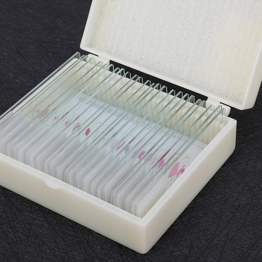 DW-25 25Pcs Animal Slide Set For Microscope Study Science Education