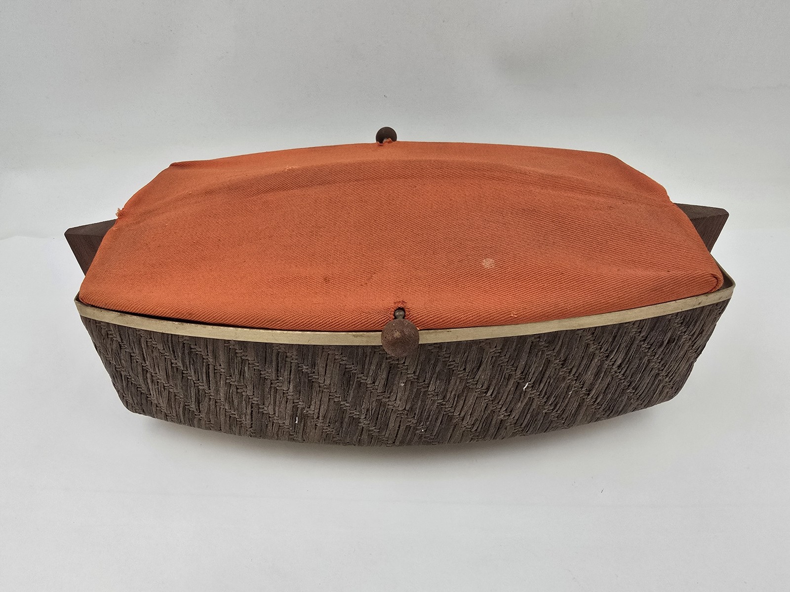 Vintage Salton Hotray WB-5 Bread Bun Warmer Orange Cover Original MCM