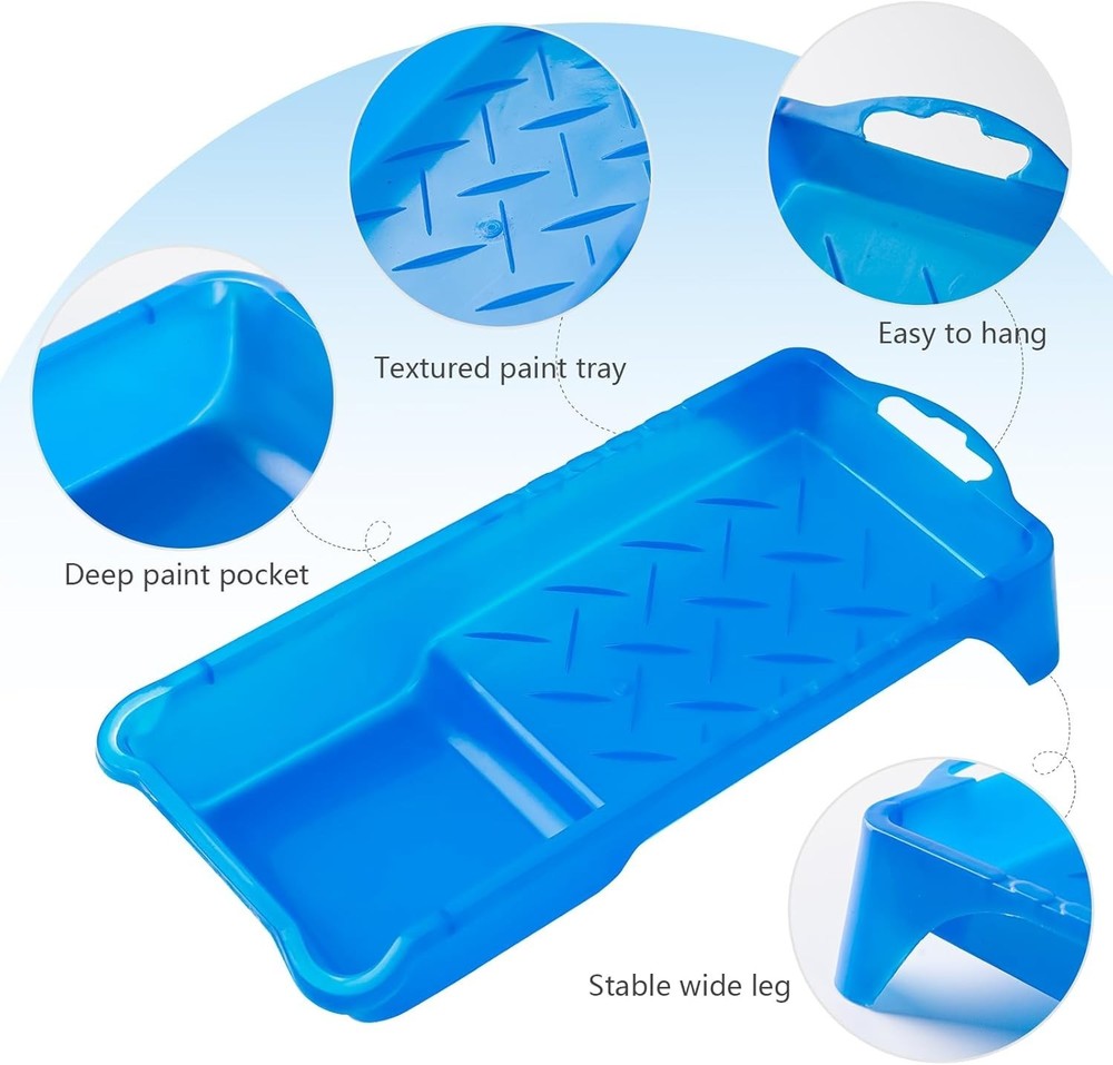 Compact Microfiber Paint Roller Pack - 9 Pieces for Effortless Home Renovation